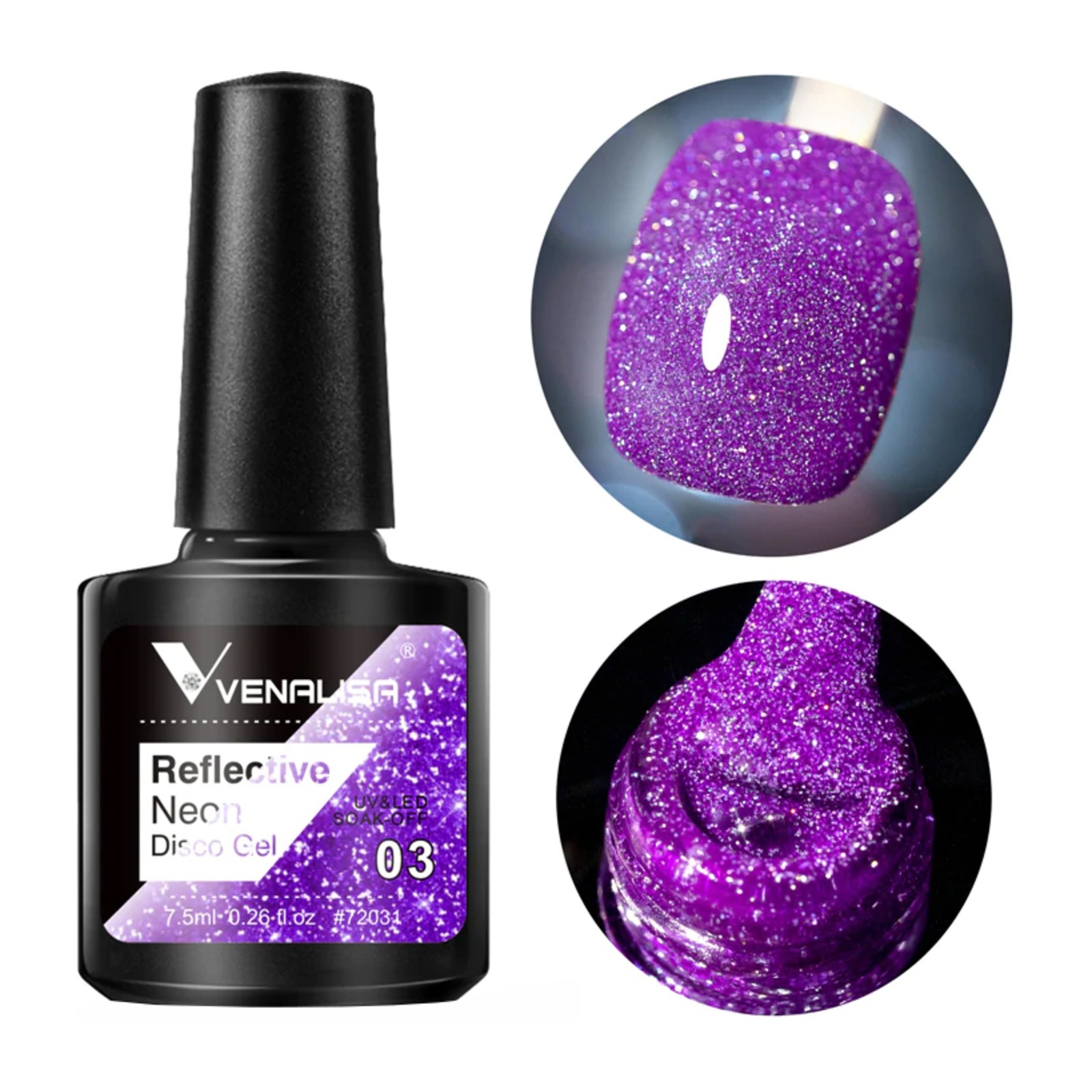 Venalisa -  Odsevni neonski disko gel -  BD03